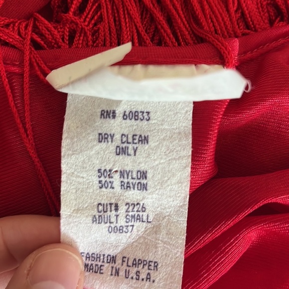 Red fringe sequined flapper dress - Picture 7 of 7